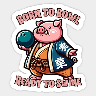 Bowling pig Sticker